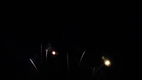 4k fireworks in night sky