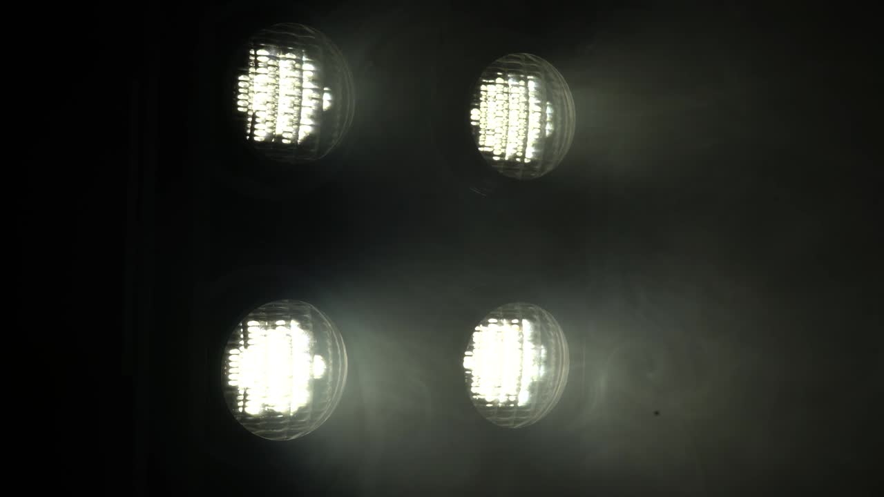 Dark room lights the floodlights