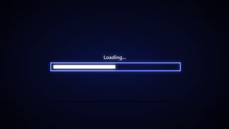 loading bar with blue glow, digital, computer, files, load 4k