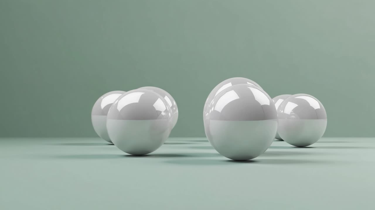 Group of White Spherical Objects