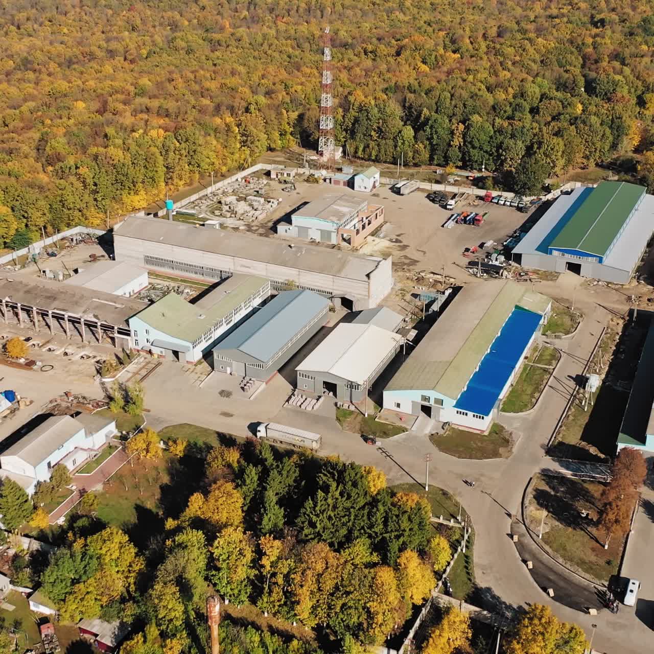Industrial aerial view