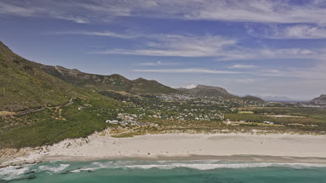 cape town south africa aerial v97 flyover noordhoek beach capturing residential townscape, scenic chapman's peak drive and coastal mountain views - shot with mavic 3 pro cine - jan 11th 2024