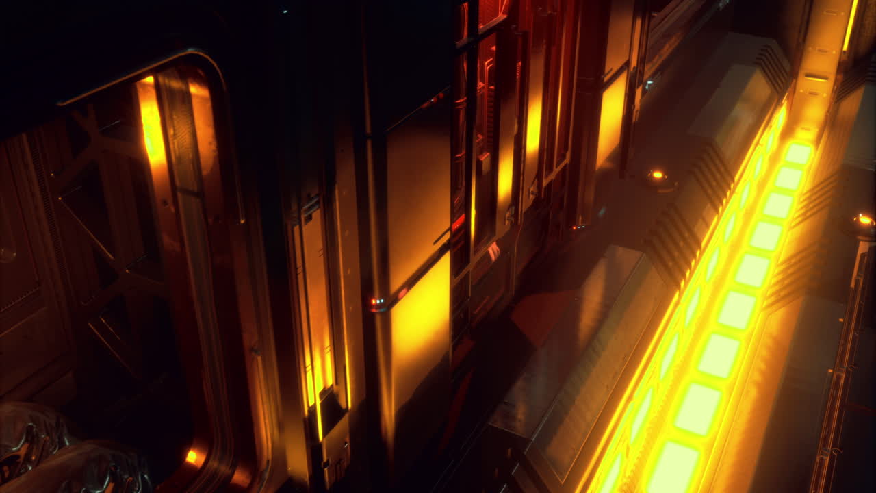 빛나는 불빛과 첨단 기술 기계가 있는 미래의 실험실