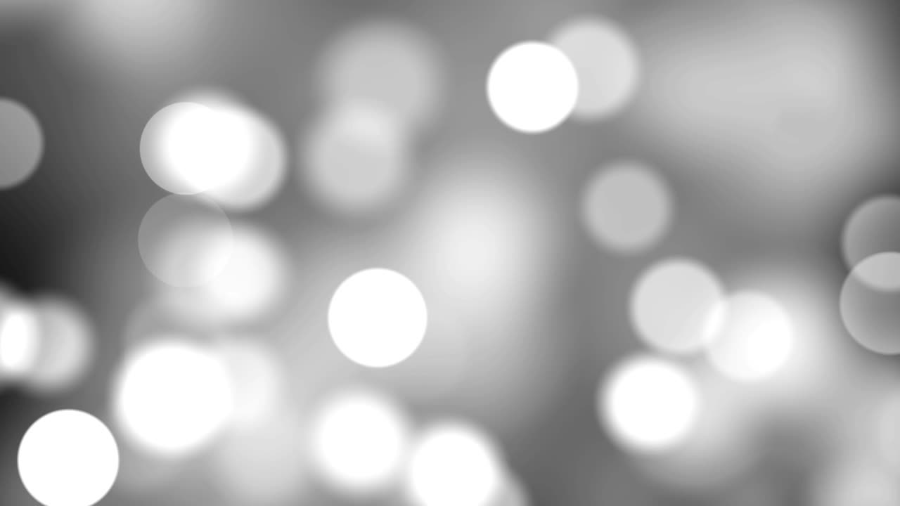 fondo de partículas abstractas desfocadas de 4k (en blanco y negro) - video de stock de bucle