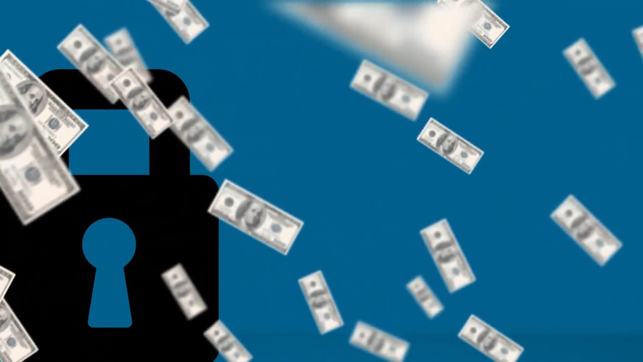 ⁇ 락 위에 떠다니는 돈의 애니메이션