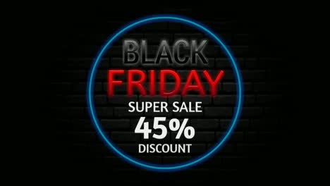 Black-Friday-super-sale-45%-off-discount-animation-motion-graphics-banner-sign-for-promo-video