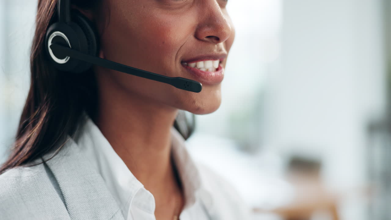 Cuffia per il servizio clienti, bocca