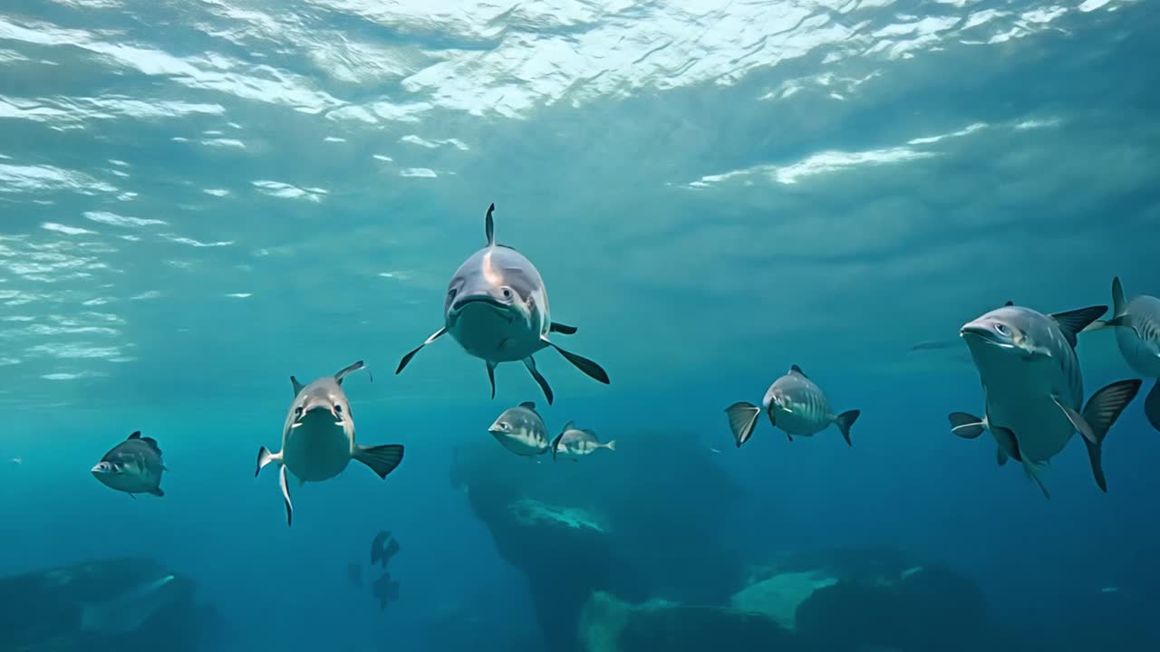물 속 의 물고기 들 의 장면