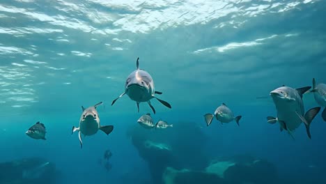 underwater scene with fish