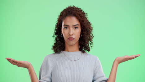 woman weighing options and making a difficult decision