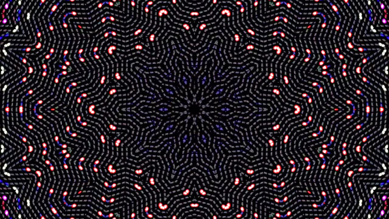 Beautiful abstract kaleidoscope that shines, a radiant light that regulates the subtle movements