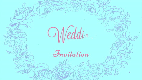 Invitación-De-Boda-Con-Patrón-De-Flores