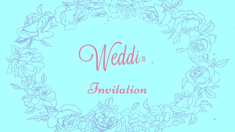 hochzeitseinladung mit blumenmuster