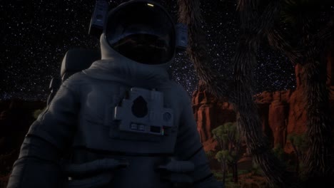 la formación de astronautas y estrellas de la vía láctea en el valle de la muerte