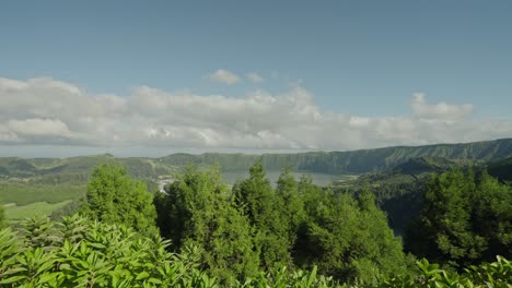 scenic view at vista do rei viewpoint: sete cidades, são miguel azores