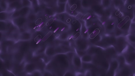 Animation-Von-Violetten-Lichtspuren-über-Violettem,-Flüssigem-Hintergrund