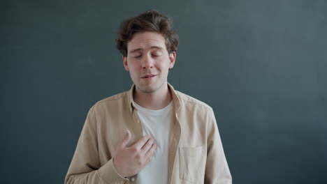man with a neutral expression