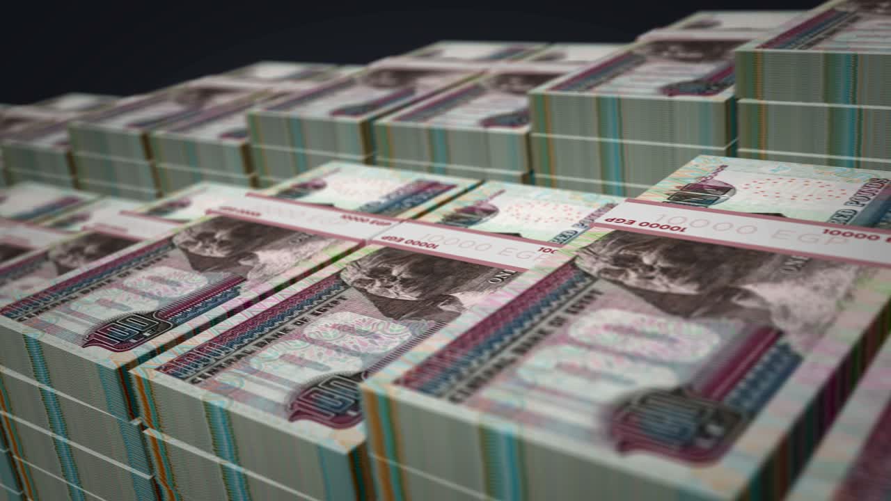 libra egipcia dinero billete paquete de crecimiento en el bucle