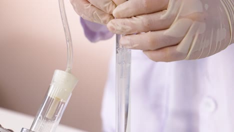 chemical reaction demonstration in a laboratory setting