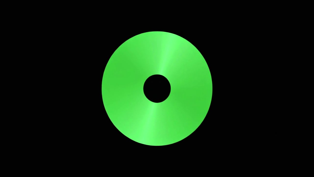 Abstract Green Circle Expanding and Contracting Animation