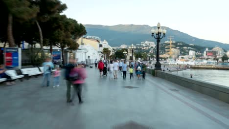el terraplén de yalta, crimea. hiperlapso