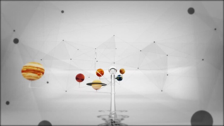 Tech Logo Animation with Planets