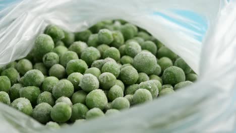 frozen peas in a plastic bag