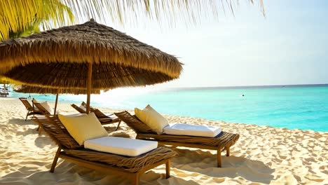 relaxing on a tropical beach