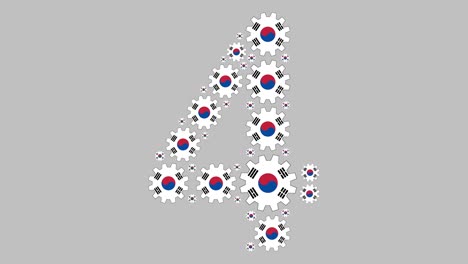 número cuatro de corea del sur