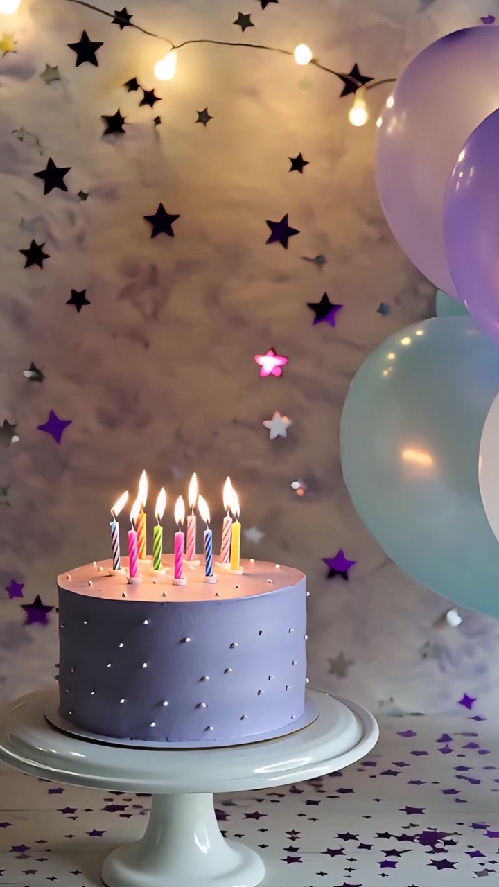 Fondo de cumpleaños con globos 4K