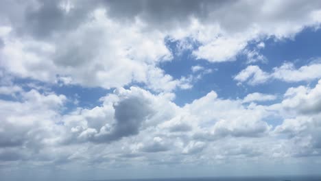 dynamic cloudscape in blue sky