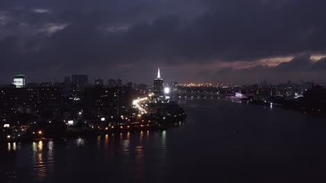 ciudad de noche nigeria drone 02