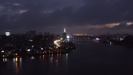 city at night nigeria drone 02