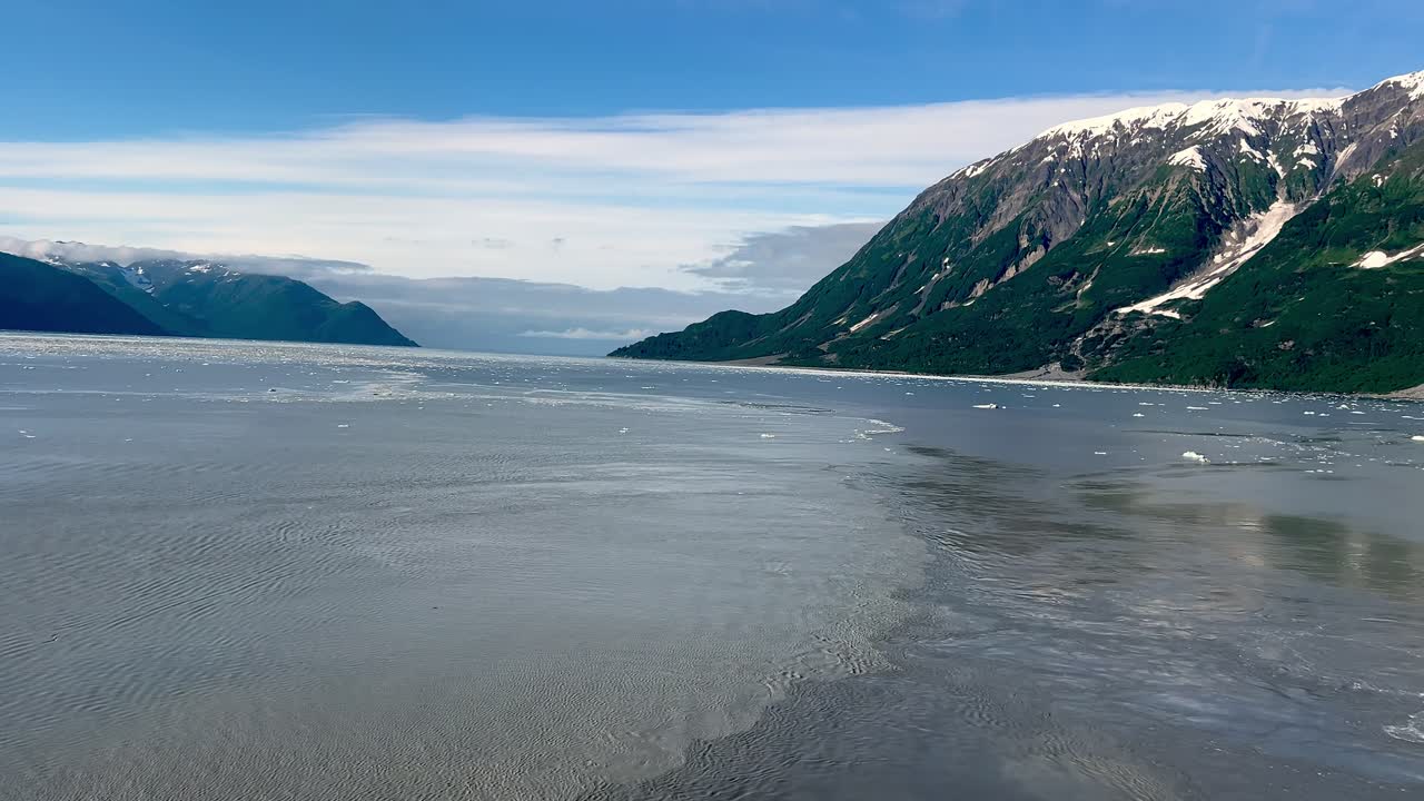 silt in water near the hubbard glacier in alaska