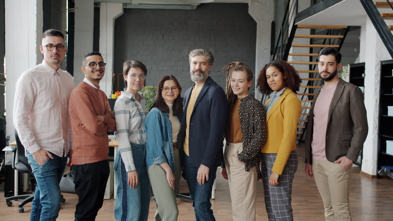 Diverse Team Portrait in Modern Office