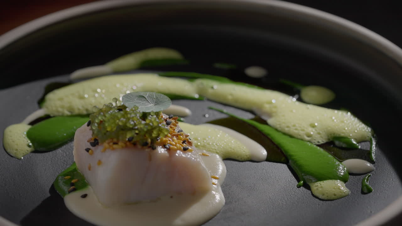 Exquisite Fish Dish with Gourmet Plating