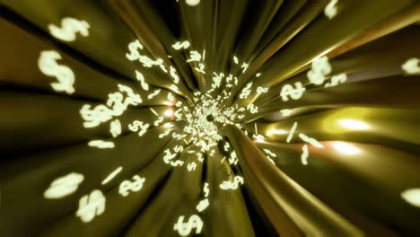 wires cables dollar sign fly through data internet power circuit fiber 4k