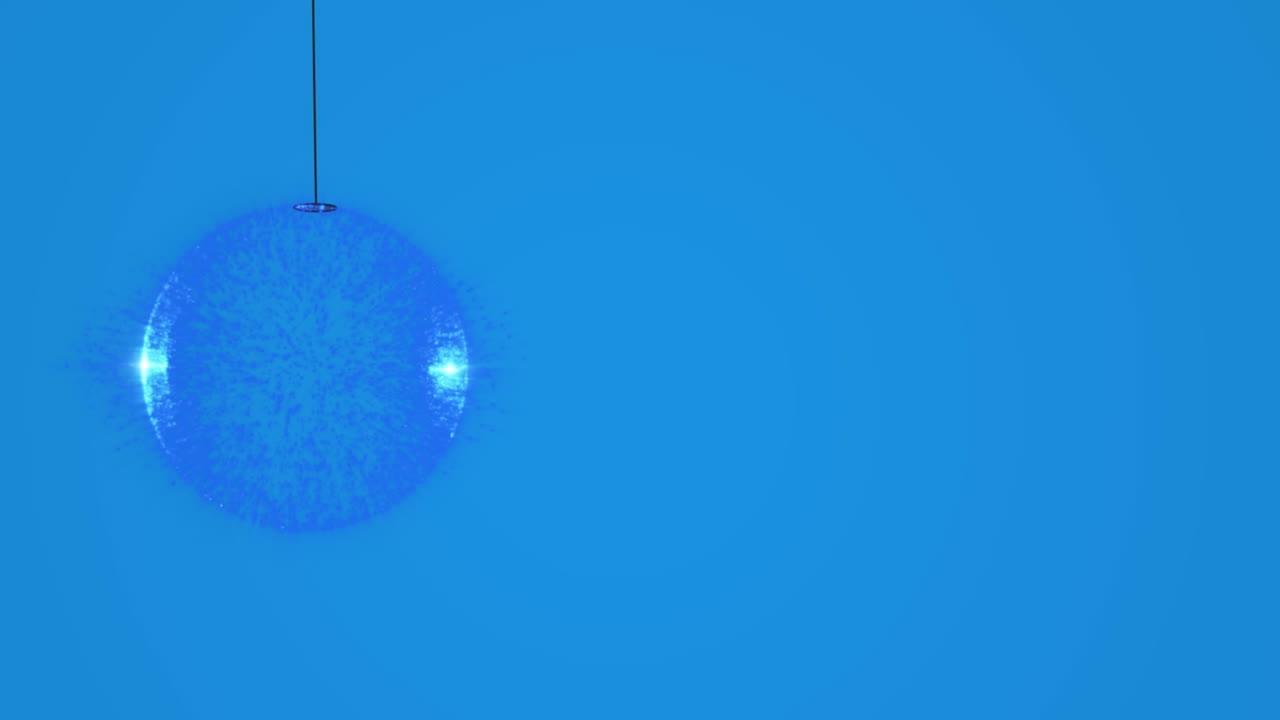 파란색 배경 에 있는 크리스마스 장식물 의 애니메이션