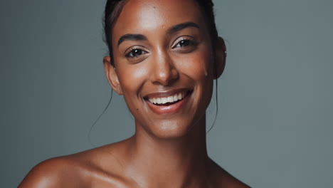 beautiful woman with glowing skin