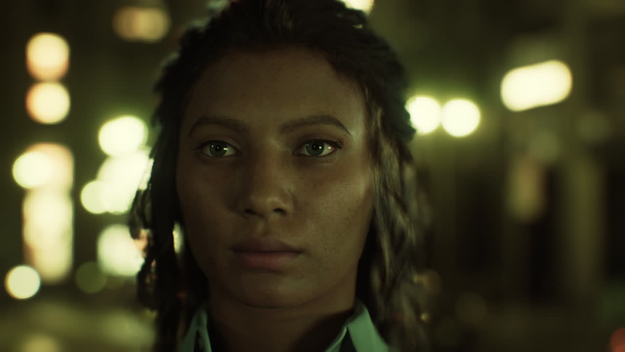 retrato en primer plano de una hermosa mujer hispana de cabello oscuro