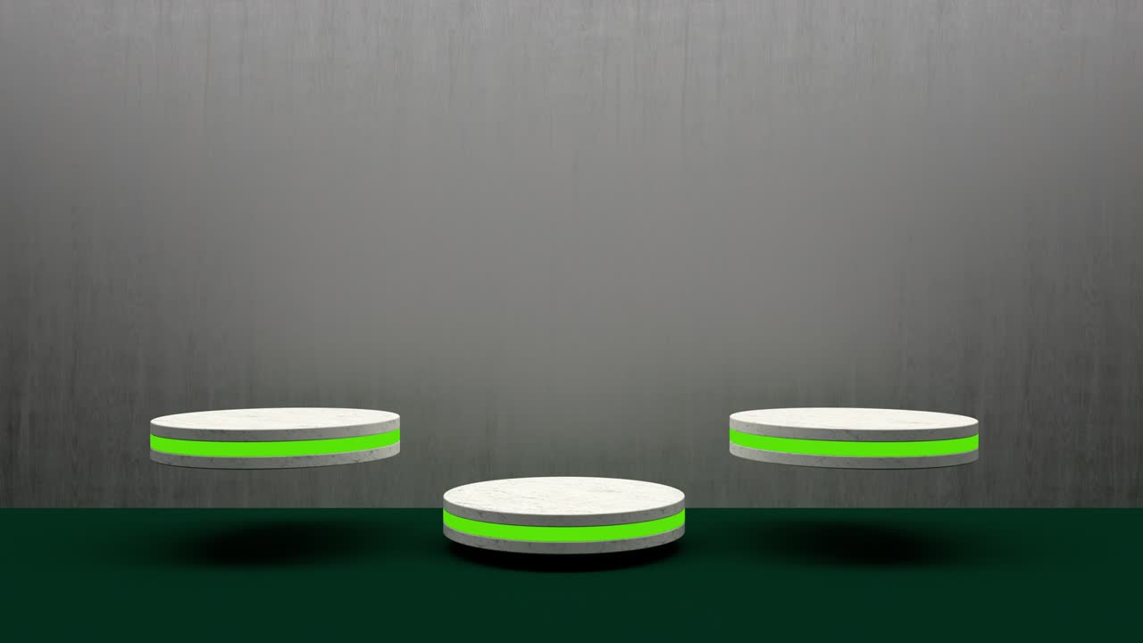 황금 제품 스탠드: 푸른 배경으로 박이는 빛을 키우는 빈 디스플레이에 미래주의 또는 포디움 기단.