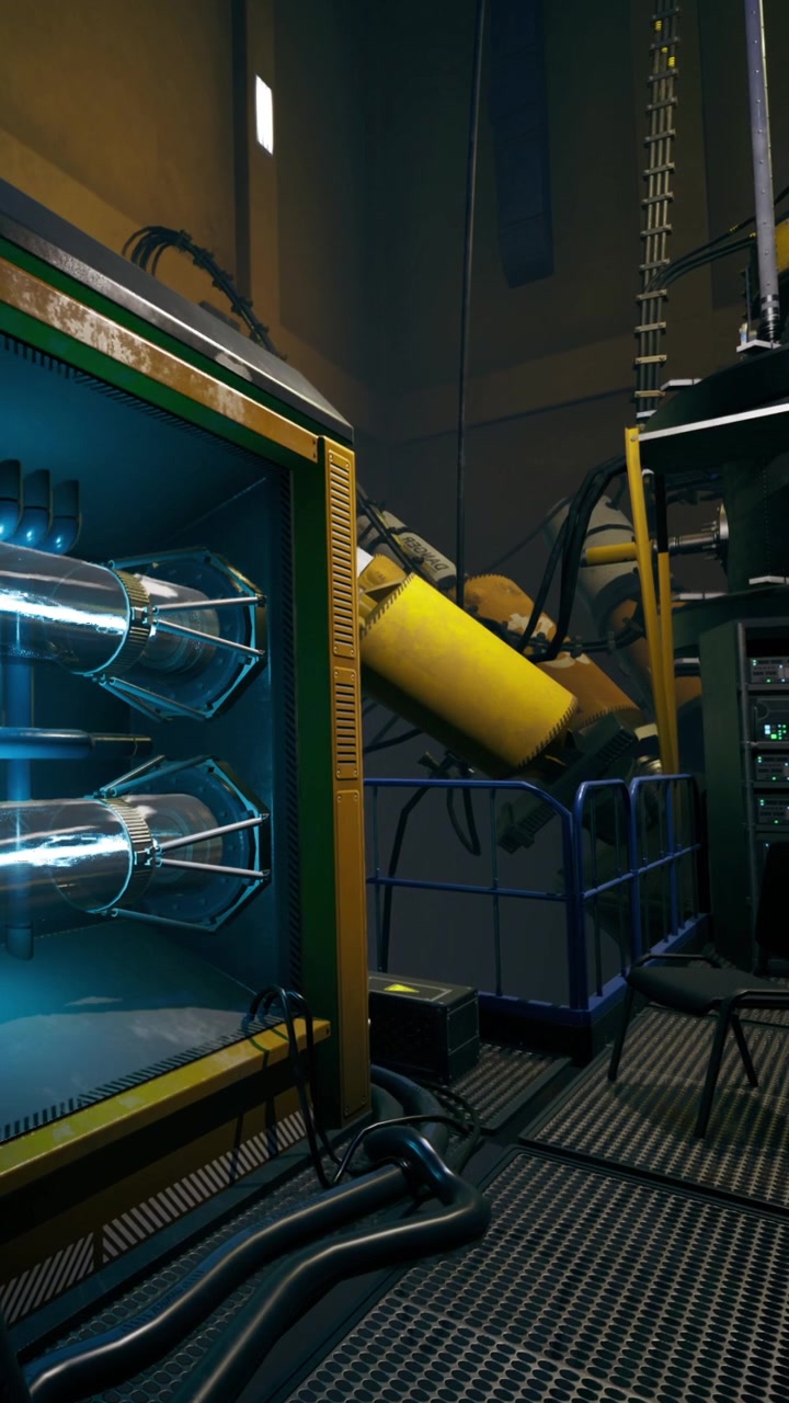 Close view of equipment in a laboratory setting with various tools and machines