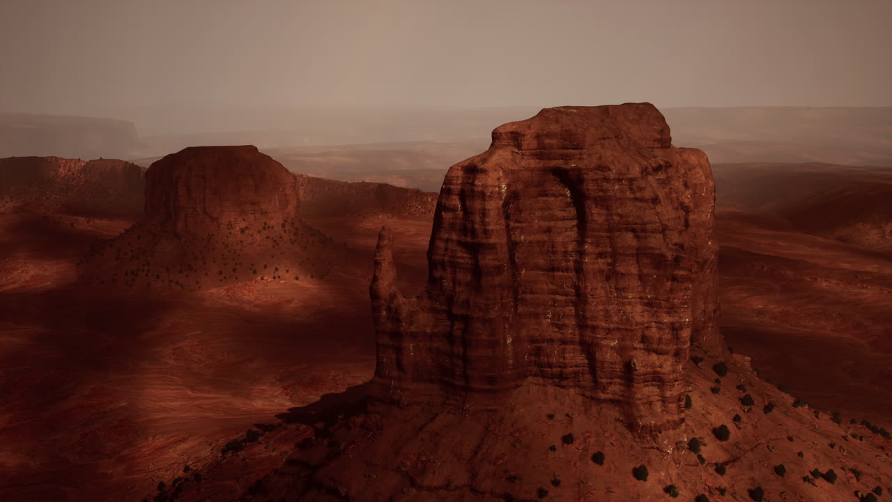 formaciones rocosas rojas en el valle del monumento