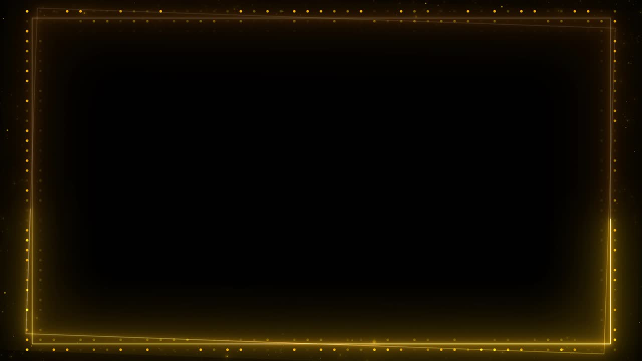 Border frame golden glowing border rectangle square frame black golden frame border particles gold