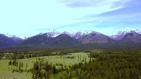 panorama of the swan mountain range in montana