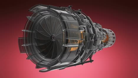 rotate jet engine turbine