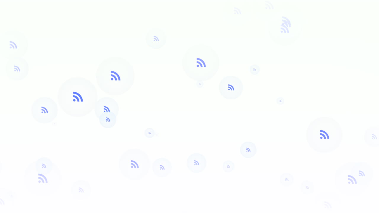 iconos de alimentación de movimiento en un fondo de red simple