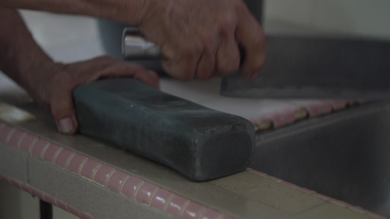 afilado de cuchillos con muela