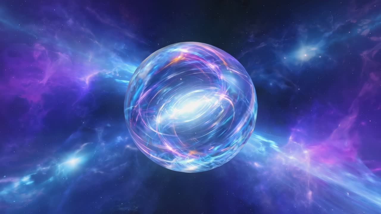 Abstract Cosmic Orb in Nebula