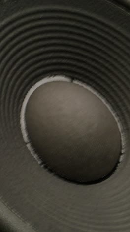 close-up of a speaker cone